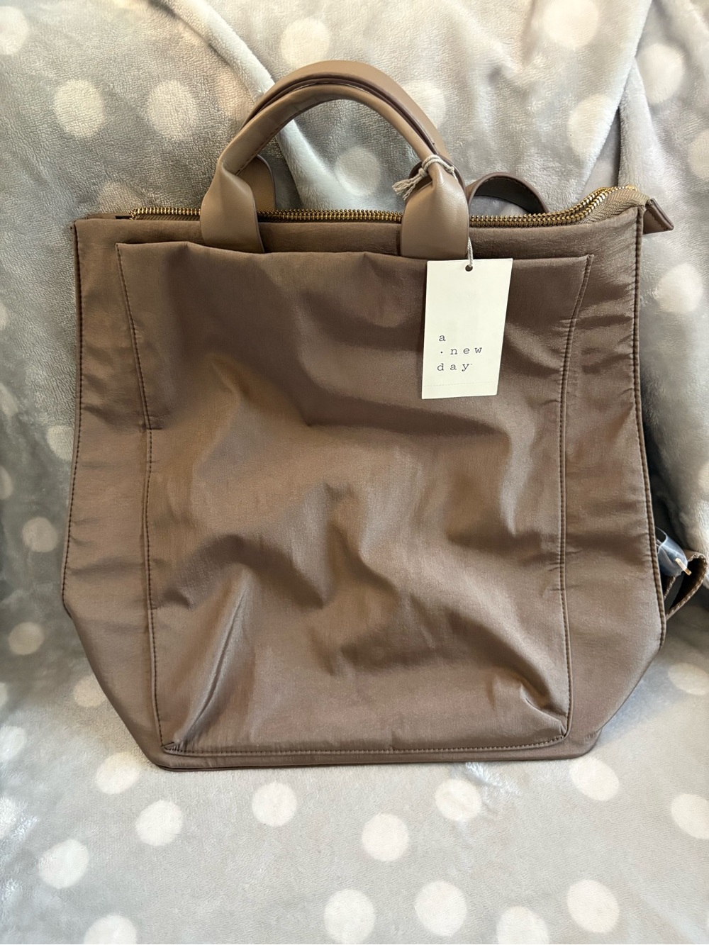A New Day Brown Tote Backpack - NEW